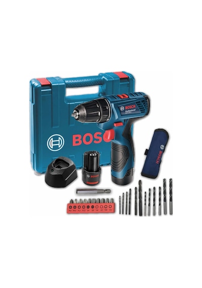 Bosch Professional GSR 120-LI 12 V 1.5Ah Çift Akülü Vidalama Makinesi + 23 Parça Set