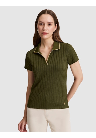 Pierre Cardin Kadın Haki Tişört Basic 50320697-vr027