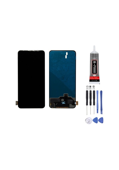 Oppo Reno Uyumlu Lcd Ekran Çıtasız Siyah Parmak İzi Okumayan Tft + Montaj Kiti