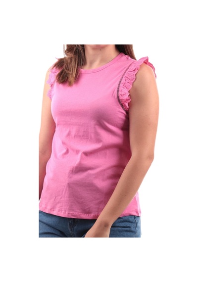 Only Kadın Kelebek Kollu T-shirt 15289579 Pembe
