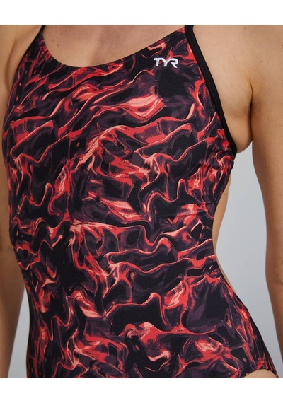 Tyr Durafast Elite Kadın Cutoutfit Mayo - Energia Kırmızı