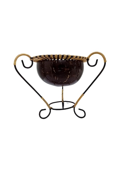 Hindistan Cevizi Şekerlik Spiral Coconut Metal Ayaklı Coconat Kase No 1
