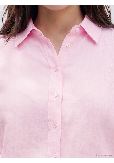 Lcwaıkıkı Petite Pembe Müslin Kadın Gömlek