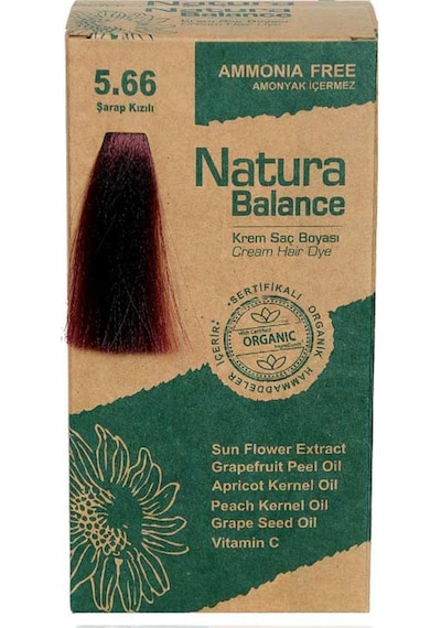 Natura Balance Saç Boyası 5.66 Şarap Kızılı