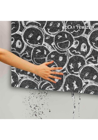 Dekoratif Kapı Önü Paspası - Kaymaz Taban 160 Çok Renkli