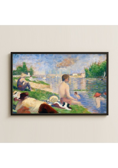 Seurat Yıkananlar Pvc Tablo - Yaz Ve Nehir Temalı Sanat