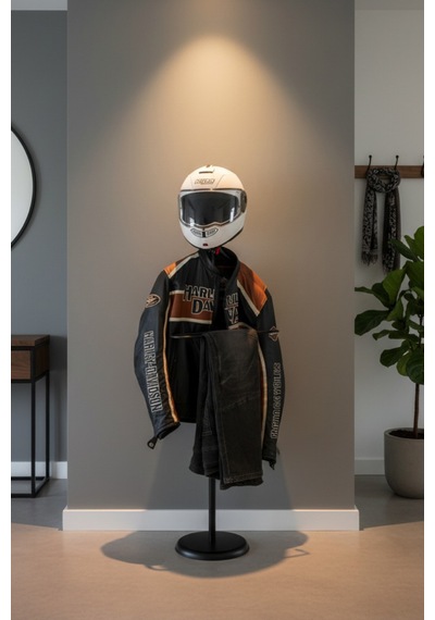 Biker Butler Kask Askılı Metal Dilsiz Uşak Motosiklet Tutkunlarına Özel Siyah