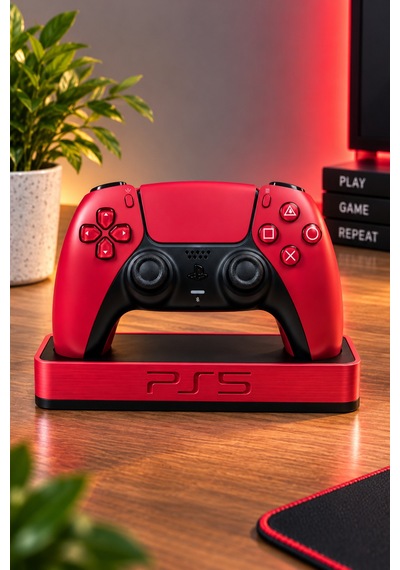 Ps5 Uyumlu Dualsense Kol Standı Joystick Gamepad Tutucu Masaüstü Düzenleyici Kırmızı