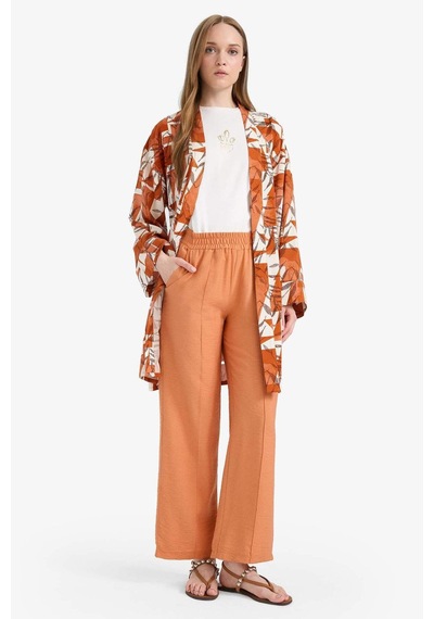 DeFacto Regular Fit Esnek Belli Cepli Düz Paça Pantolon F0984AX25SMOG327