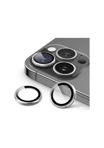 İphone Uyumlu Prolens Kamera Lens Koruyucu Alüminyum Cd Çerçeve, Hd Netlik, Çizilmelere Dayanıklı, Bireysel Kamera Lens Kapağı Gümüş, İphone 16 Pro/pro Max
