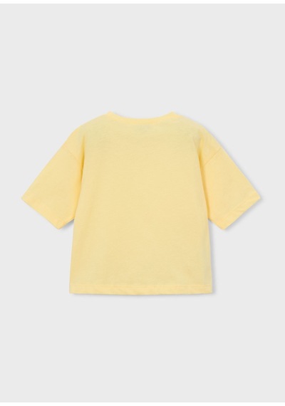 Mayoral Kız Çocuk Oversize Baskılı Tshirt Sarı SARI