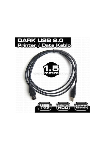 Dark 1.5M Usb 2.0 Printer Kablosu Usb B Tipi Dk-Cb-Usb2Prnl150
