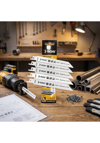 Sgs Tools Sgs-2712 Tilki Kuyruğu Testere Bıçağı Seti 5 Adet - Metal 150 Mm 1.4 Mm