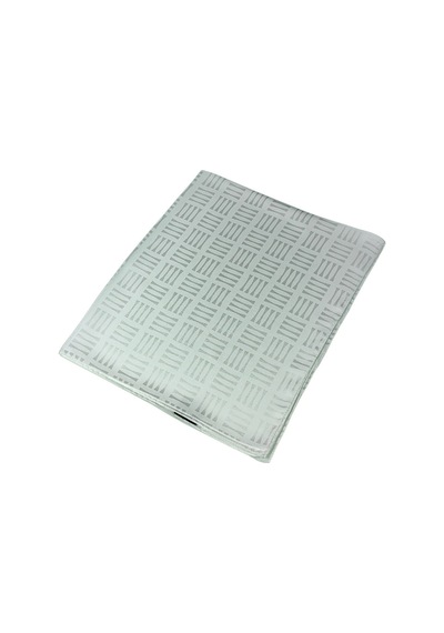 Mim Eşarp İpeksi Dokulu Jakarlı Geometrik Desenli Şal 75x190 Cm Beyaz