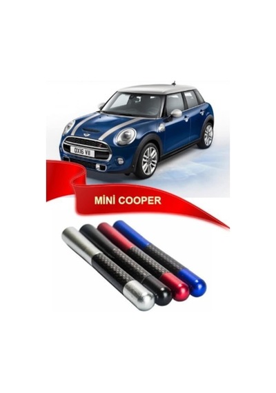 Ckmarket Mini Cooper Uyumlu Karbon Desenli Çubuk Metal Radyo Anteni