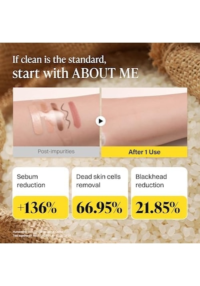 About Me Rice Makgeolli Cleansing Oil Pirinç Özlü Nemlendirici Siyah Nokta Karşıtı Yüz Temizleme Yağı 195 Ml