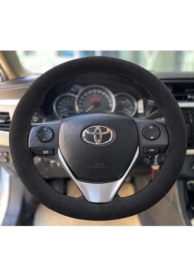 Toyota Verso Ar20 Direksiyon Kılıfı Alcantara Süet Monza Black Serisi Siyah 2013-2018