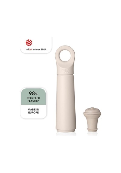 Vacu Vin 7812606 Şarap Vakum Seti 1 Pompa 1 Şarap Tıpası Bej