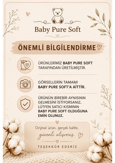 Baby Pure Soft Puffy Yıldız Tulum- Kundak 0-3 Ay Krem Krem