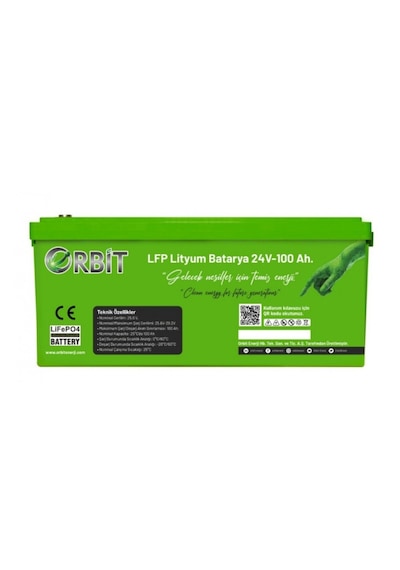 Orbit 24 V 100 Ah Lifepo4 Akü