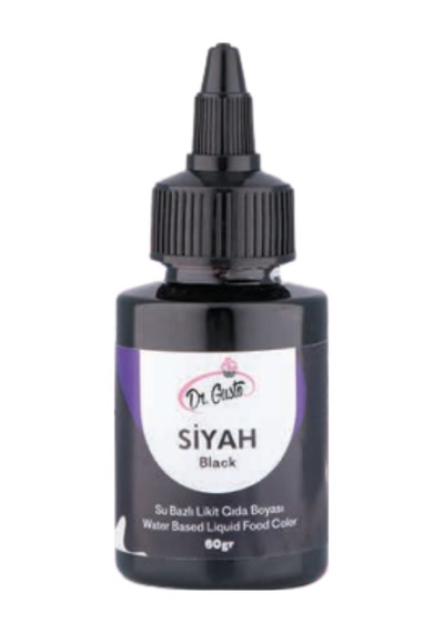 Sıvı Gıda Boyası Siyah Suda Çözünür 60 G