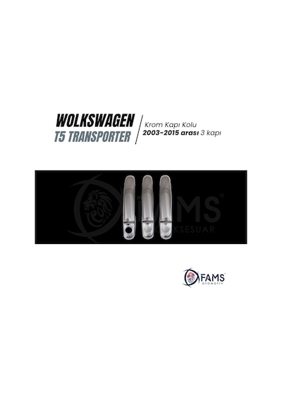 Vw T5 Transporter Krom Kapı Kolu 3 Kapı 2003-2015 P. Çelik