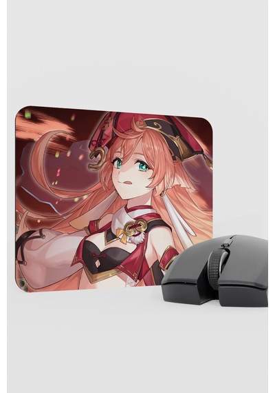 Yanfei Genshin Impact Anime Oyuncu V1 - 22x18 Gaming Mouse Pad Fare Altlığı