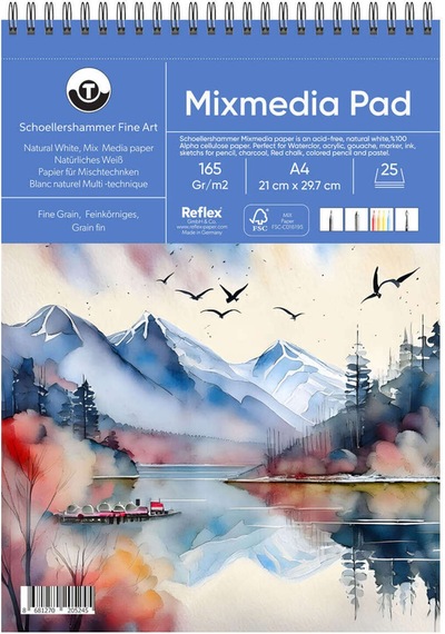 Mix Media Pad Çok Amaçlı Sanatsal Blok 165 Gr A4 25 Yaprak