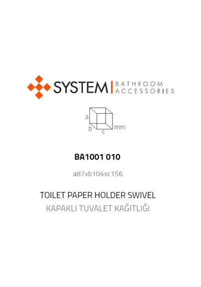 System Bowline Kapaklı Tuvalet Kağıtlığı Krom Renk Ba1001 010 Cr Çok Renkli