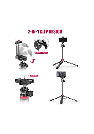 Ulanzi Mt-44 Uzatılabilir Vlog Tripod Siyah