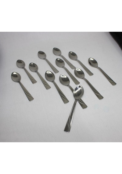 Emç Paslanmaz Çelik 1.20 MM Saray Model Çay Kaşığı Yeşil Kutu Yeşil