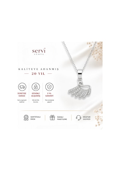 Servi 925 Ayar Gümüş Isolde Kolye-274