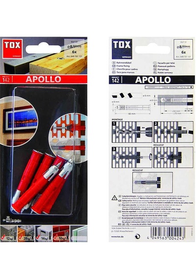 Tox Apollo Çok Amaçlı Vidalı Dübel 8X60 Mm