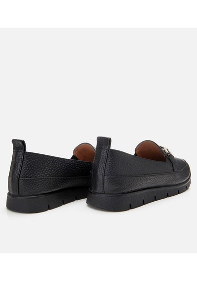 Hotiç Kadın Deri Siyah Tokalı Loafer