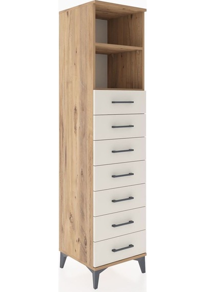 Hyperion Dolap 2 Raflı 7 Çekmeceli 44x44x182 Çam-aytaşı Atlas Çam