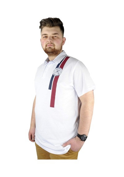 Mode Xl Erkek T Shirt Polo Flight Team 22311 Beyaz 001