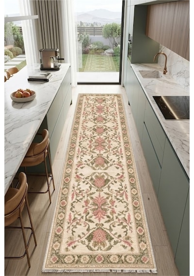 Dekoratif Halı Kaymaz Taban Leke Tutmaz Yıkanabilir Kilim Özel Ölçü Salon Halısı 3036