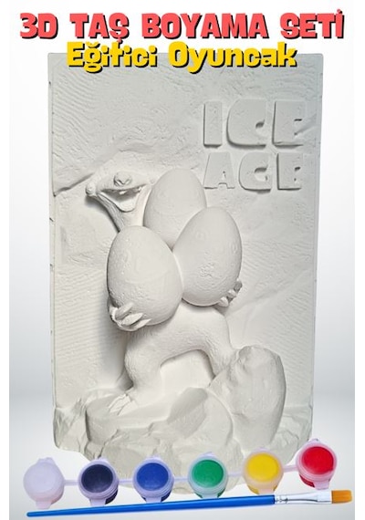 Buz Devri Ice Age-sid Taş Biblo Çocuk Boyama Etkinliği
