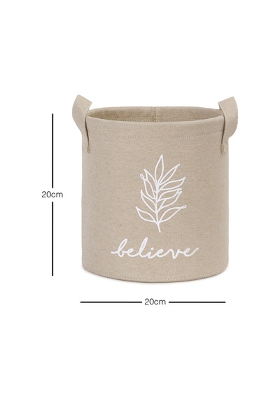 Ocean Home Textile Bej Renk Believe Sepet 20 x 20 cm