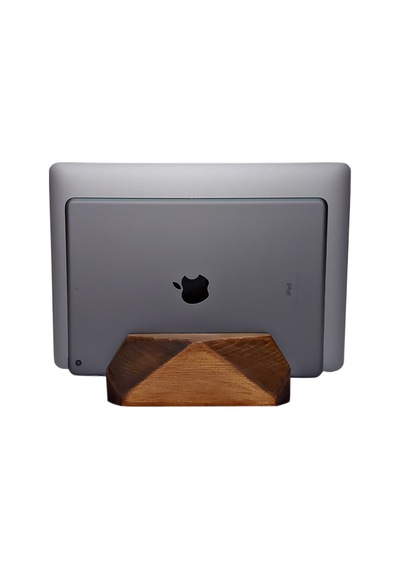 laptop stand - ahşap dikey laptop standı Ceviz