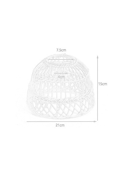 Suntek Magideal Rustik Rattan Örgü Retro Avize Işık Kapağı Ev Sarı