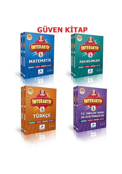 Paraf Yayınları 8.sınıf İnteraktif Matematik Fen Türkçe İnkılap Soru Bankası Seti