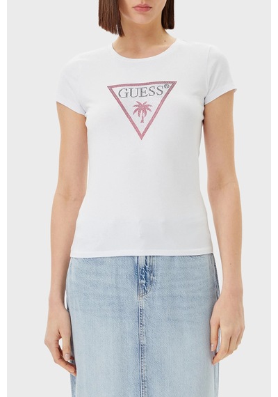 Guess Bayan T Shirt E5gı08 J1314 G011 Beyaz BEYAZ