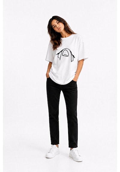Nevermind Saç Yolma Temalı Çift Kombini Oversize Unisex Tişört Sevgili Tişö Beyaz