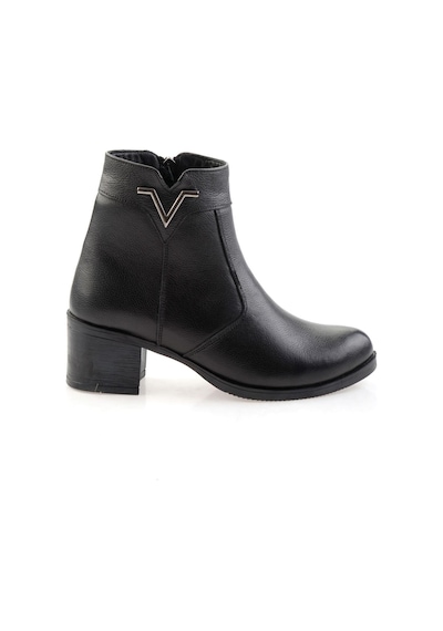 Bambi Siyah Hakiki Deri Kadın Bot & Bootie K02286701303 Siyah