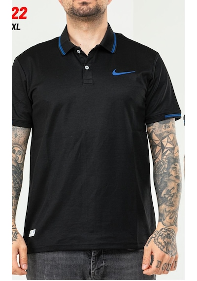 Nike Ef-4522 Erkek Polyester Mesh Polo Yaka T-shirt Siyah