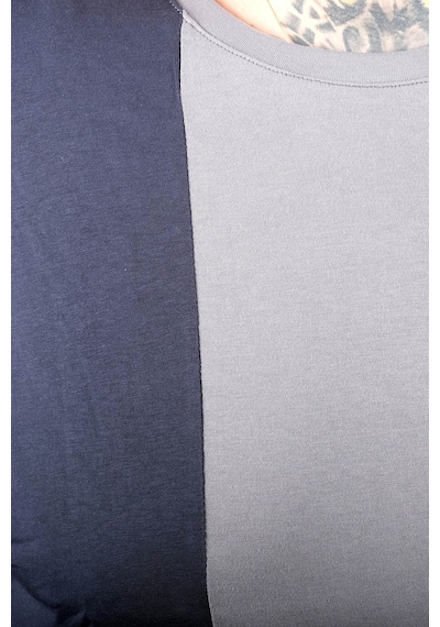 Mode Xl Büyük Beden Erkek Parçalı Md08 T-shirt U22134 Fume Füme