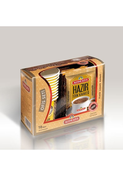 Altıncezve Hazır Türk Kahvesi Ofis Seti Şekerli 10 x 9 G