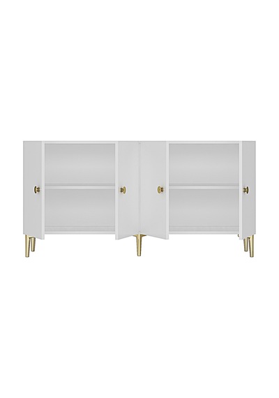 Ka1817bg Simple Konsol Ve Tv Sehpası Beyaz-gold 180cm
