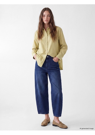 Lcw Modest Haki Loose Fit Kadın Gömlek